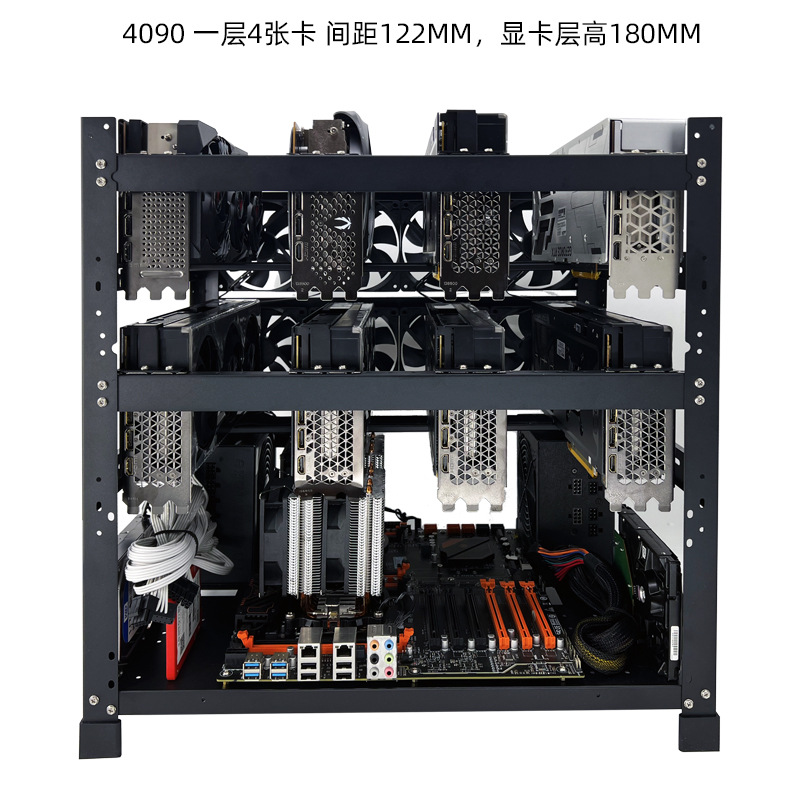 Stapelbares Open-Air-GPU-Rack  – Gpu Mining Rig Frame 8 Gpu Bewertung und Preis